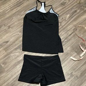 Double Up Boyshort Tankini Swimsuit XL
